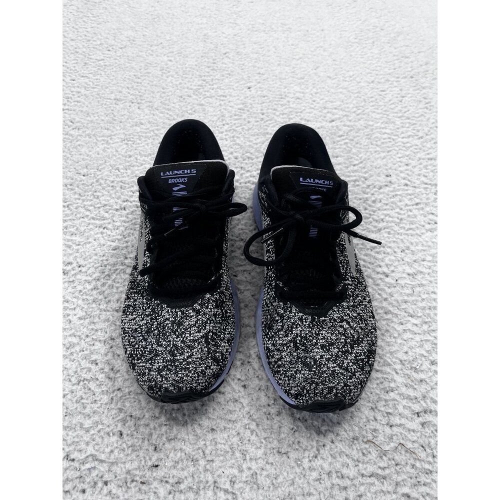 Women's Brooks Launch 5 Black Purple Running Athletic Shoes Size 9.5 M - Picture 1 of 12